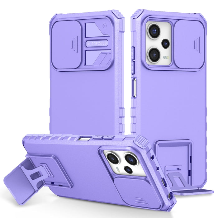 Estuche para teléfono Camshield deslizante con soporte estereoscópico, For Xiaomi Redmi Note 12 5G / Poco X5, For Xiaomi Redmi Note 12 Pro 5G / Poco X5 Pro