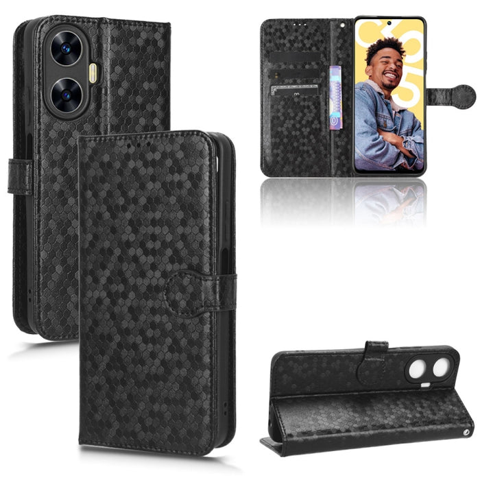 Estuche para teléfono de cuero con textura de punto de panal, For OPPO Find N2 Flip, For OPPO Find N2, For Realme C55 4G, For Realme V30 / V30T 5G, For TCL 403, For vivo V27e / S16e, For Nokia G22 4G, For Samsung Galaxy A24 4G                          ...