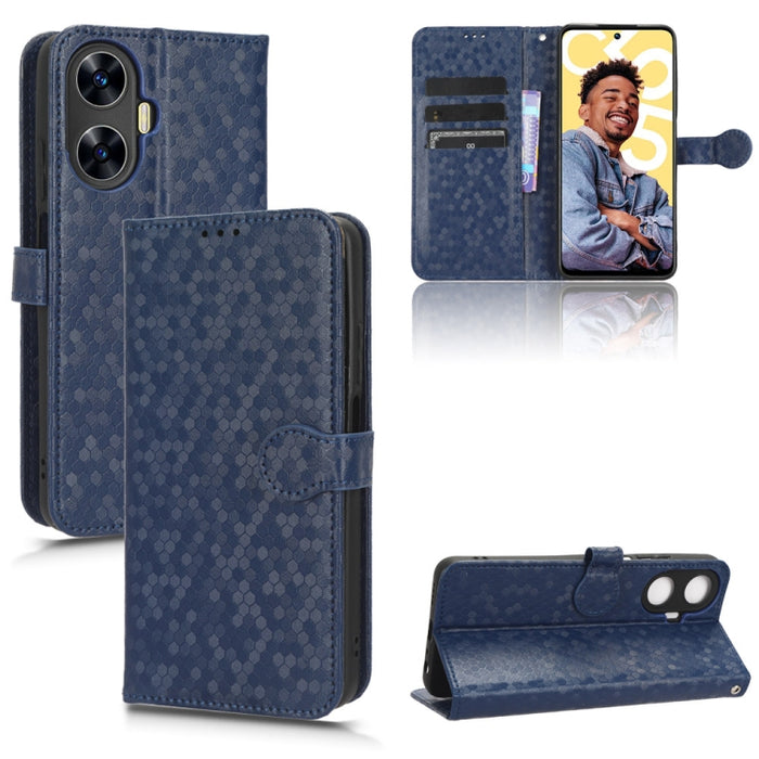 Estuche para teléfono de cuero con textura de punto de panal, For OPPO Find N2 Flip, For OPPO Find N2, For Realme C55 4G, For Realme V30 / V30T 5G, For TCL 403, For vivo V27e / S16e, For Nokia G22 4G, For Samsung Galaxy A24 4G                          ...
