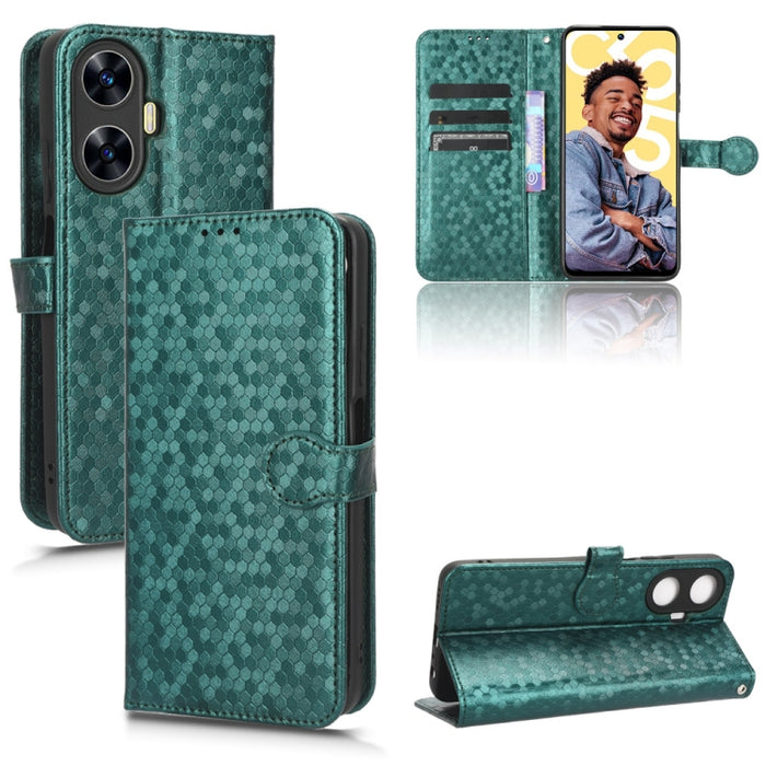 Estuche para teléfono de cuero con textura de punto de panal, For OPPO Find N2 Flip, For OPPO Find N2, For Realme C55 4G, For Realme V30 / V30T 5G, For TCL 403, For vivo V27e / S16e, For Nokia G22 4G, For Samsung Galaxy A24 4G                          ...