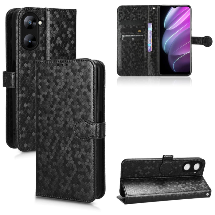 Estuche para teléfono de cuero con textura de punto de panal, For OPPO Find N2 Flip, For OPPO Find N2, For Realme C55 4G, For Realme V30 / V30T 5G, For TCL 403, For vivo V27e / S16e, For Nokia G22 4G, For Samsung Galaxy A24 4G                          ...
