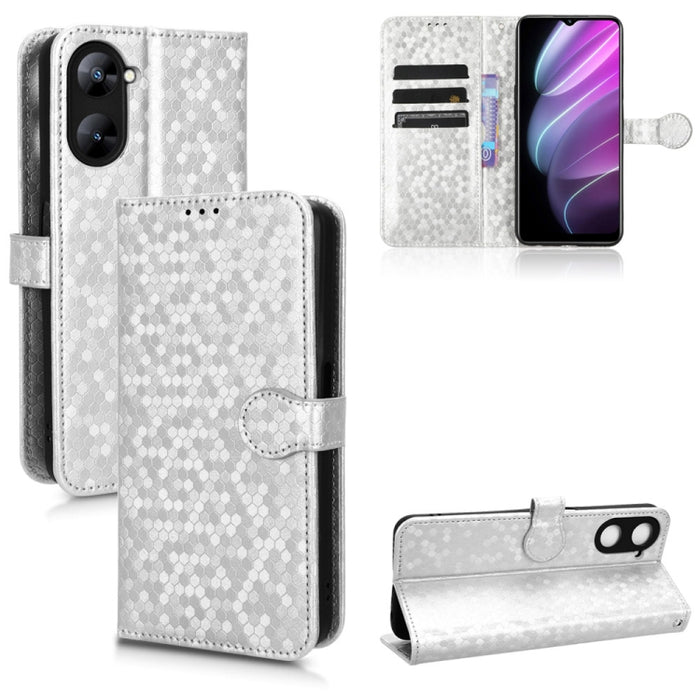 Estuche para teléfono de cuero con textura de punto de panal, For OPPO Find N2 Flip, For OPPO Find N2, For Realme C55 4G, For Realme V30 / V30T 5G, For TCL 403, For vivo V27e / S16e, For Nokia G22 4G, For Samsung Galaxy A24 4G                          ...