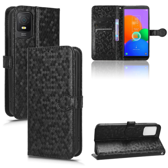 Estuche para teléfono de cuero con textura de punto de panal, For OPPO Find N2 Flip, For OPPO Find N2, For Realme C55 4G, For Realme V30 / V30T 5G, For TCL 403, For vivo V27e / S16e, For Nokia G22 4G, For Samsung Galaxy A24 4G                          ...