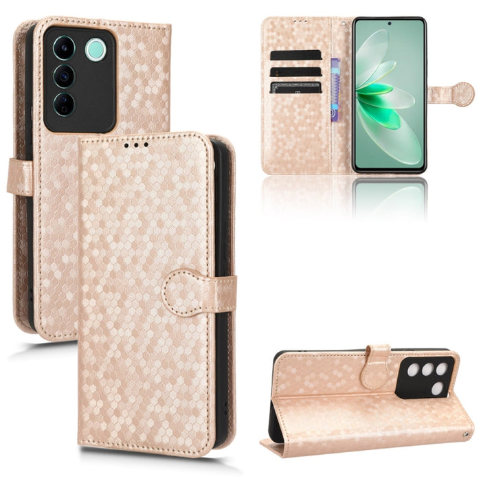 Estuche para teléfono de cuero con textura de punto de panal, For OPPO Find N2 Flip, For OPPO Find N2, For Realme C55 4G, For Realme V30 / V30T 5G, For TCL 403, For vivo V27e / S16e, For Nokia G22 4G, For Samsung Galaxy A24 4G                          ...