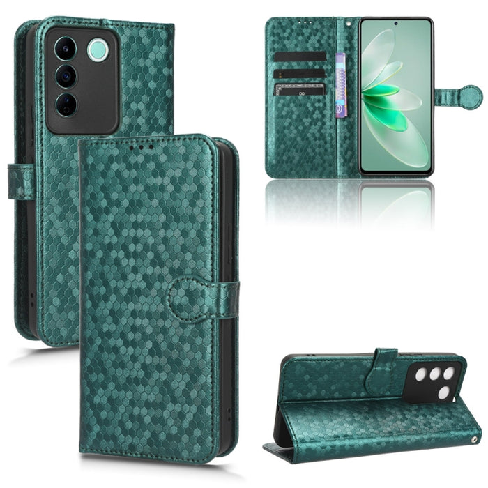 Estuche para teléfono de cuero con textura de punto de panal, For OPPO Find N2 Flip, For OPPO Find N2, For Realme C55 4G, For Realme V30 / V30T 5G, For TCL 403, For vivo V27e / S16e, For Nokia G22 4G, For Samsung Galaxy A24 4G                          ...