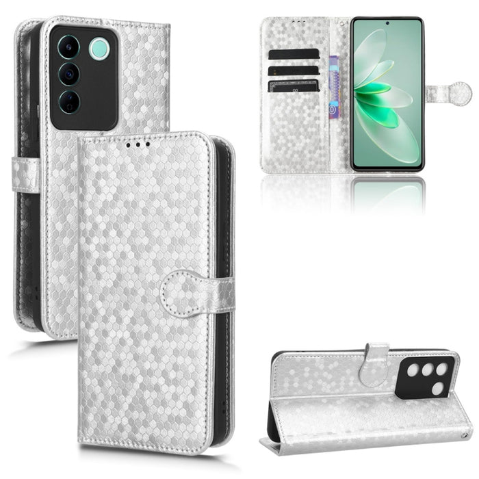 Estuche para teléfono de cuero con textura de punto de panal, For OPPO Find N2 Flip, For OPPO Find N2, For Realme C55 4G, For Realme V30 / V30T 5G, For TCL 403, For vivo V27e / S16e, For Nokia G22 4G, For Samsung Galaxy A24 4G                          ...