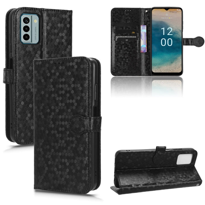 Estuche para teléfono de cuero con textura de punto de panal, For OPPO Find N2 Flip, For OPPO Find N2, For Realme C55 4G, For Realme V30 / V30T 5G, For TCL 403, For vivo V27e / S16e, For Nokia G22 4G, For Samsung Galaxy A24 4G                          ...