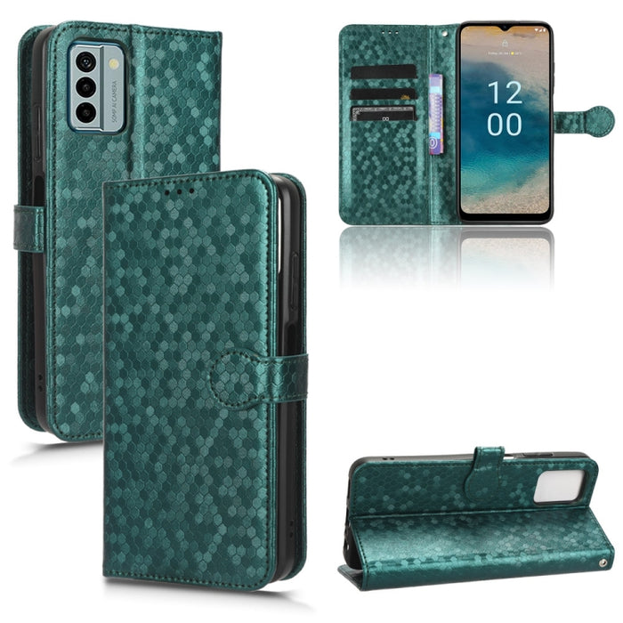 Estuche para teléfono de cuero con textura de punto de panal, For OPPO Find N2 Flip, For OPPO Find N2, For Realme C55 4G, For Realme V30 / V30T 5G, For TCL 403, For vivo V27e / S16e, For Nokia G22 4G, For Samsung Galaxy A24 4G                          ...