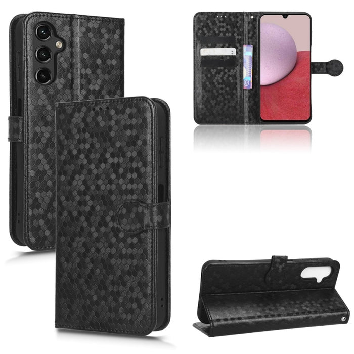 Estuche para teléfono de cuero con textura de punto de panal, For OPPO Find N2 Flip, For OPPO Find N2, For Realme C55 4G, For Realme V30 / V30T 5G, For TCL 403, For vivo V27e / S16e, For Nokia G22 4G, For Samsung Galaxy A24 4G                          ...