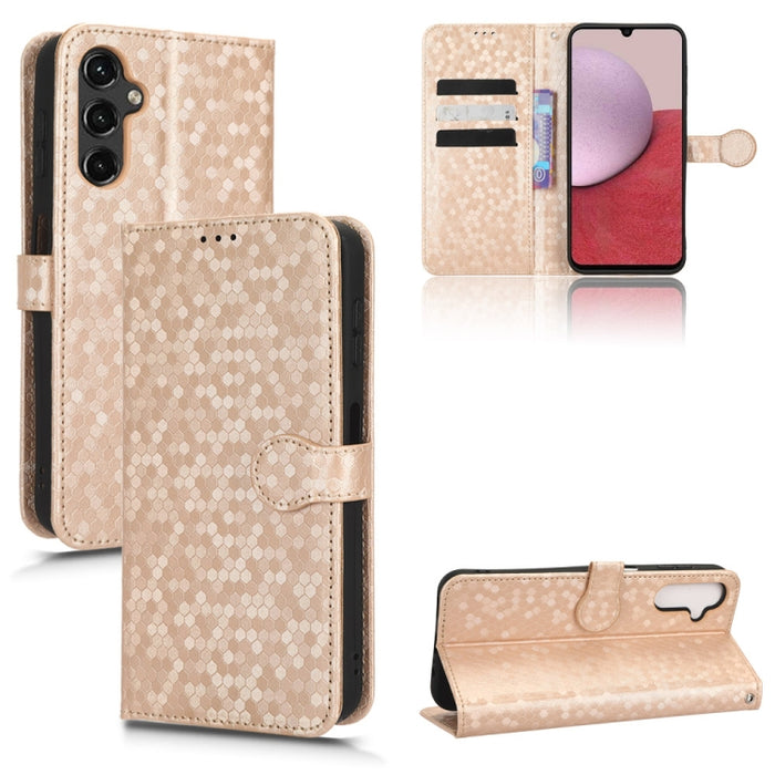 Estuche para teléfono de cuero con textura de punto de panal, For OPPO Find N2 Flip, For OPPO Find N2, For Realme C55 4G, For Realme V30 / V30T 5G, For TCL 403, For vivo V27e / S16e, For Nokia G22 4G, For Samsung Galaxy A24 4G                          ...
