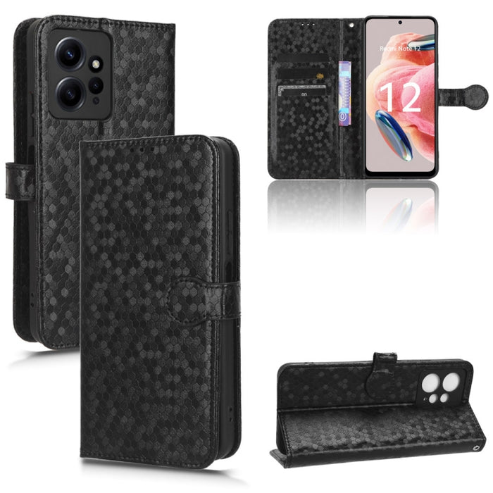 Estuche para teléfono de cuero con textura de punto de panal, For OPPO Find N2 Flip, For OPPO Find N2, For Realme C55 4G, For Realme V30 / V30T 5G, For TCL 403, For vivo V27e / S16e, For Nokia G22 4G, For Samsung Galaxy A24 4G                          ...