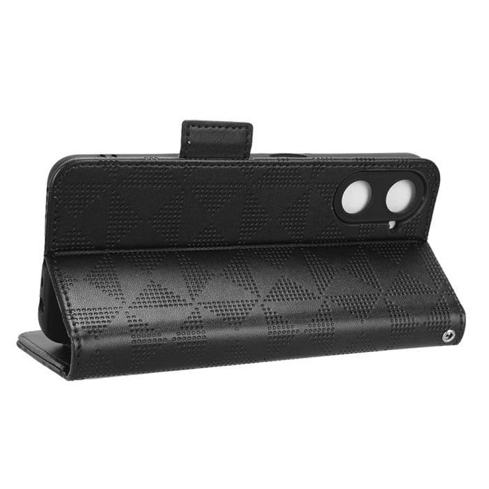 Estuche para teléfono de cuero con triángulo simétrico, For Realme V30 / V30T 5G, For Nokia G22 4G, For Xiaomi Redmi Note 12 4G Global