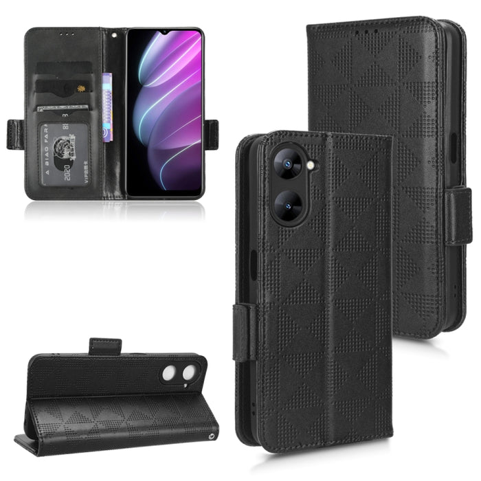 Estuche para teléfono de cuero con triángulo simétrico, For Realme V30 / V30T 5G, For Nokia G22 4G, For Xiaomi Redmi Note 12 4G Global
