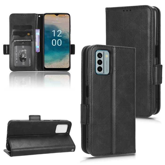 Estuche para teléfono de cuero con triángulo simétrico, For Realme V30 / V30T 5G, For Nokia G22 4G, For Xiaomi Redmi Note 12 4G Global