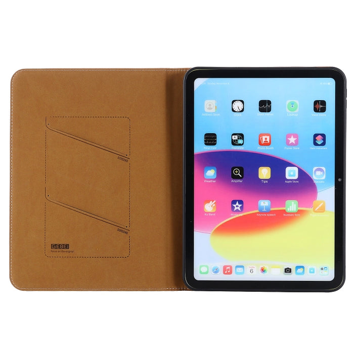 Funda de cuero para tableta con textura de seda GEBEI, For iPad 10th Gen 10.9 2022