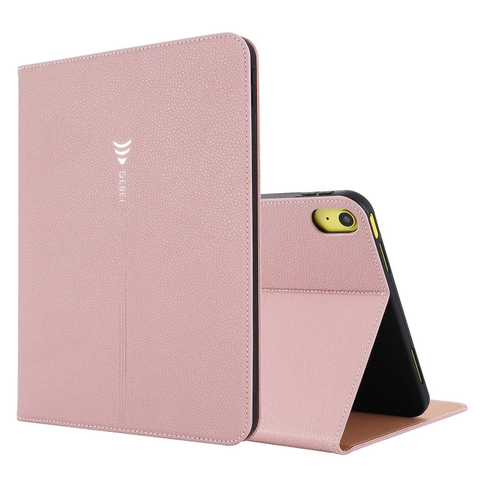 Funda de cuero para tableta con textura de seda GEBEI, For iPad 10th Gen 10.9 2022