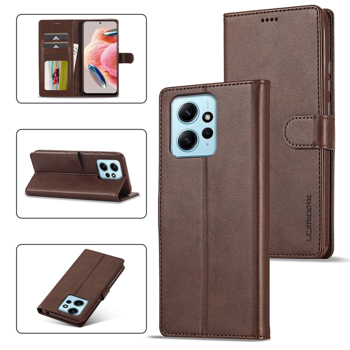LC.IMEEKE Estuche para teléfono de cuero con textura de becerro, For Xiaomi Redmi A3, For Xiaomi Redmi Note 13 Pro 4G, For Xiaomi Redmi Note 13 4G, For Xiaomi Redmi 13C 4G/5G/Poco C65, For Xiaomi Poco X6 Pro, For Xiaomi Redmi Note 13 5G                ...