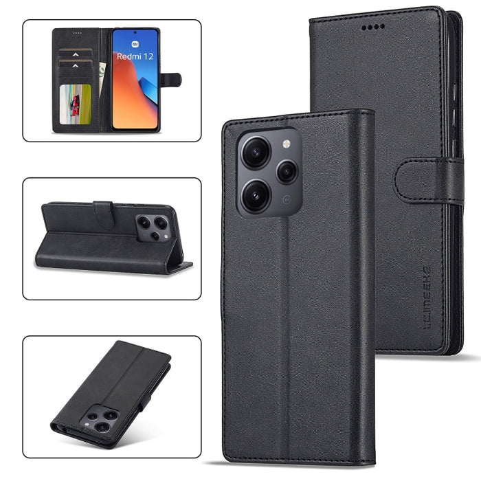 LC.IMEEKE Estuche para teléfono de cuero con textura de becerro, For Xiaomi Redmi A3, For Xiaomi Redmi Note 13 Pro 4G, For Xiaomi Redmi Note 13 4G, For Xiaomi Redmi 13C 4G/5G/Poco C65, For Xiaomi Poco X6 Pro, For Xiaomi Redmi Note 13 5G                ...