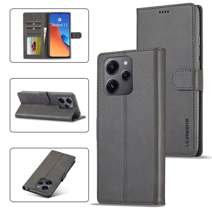 LC.IMEEKE Estuche para teléfono de cuero con textura de becerro, For Xiaomi Redmi A3, For Xiaomi Redmi Note 13 Pro 4G, For Xiaomi Redmi Note 13 4G, For Xiaomi Redmi 13C 4G/5G/Poco C65, For Xiaomi Poco X6 Pro, For Xiaomi Redmi Note 13 5G                ...