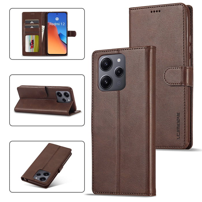 LC.IMEEKE Estuche para teléfono de cuero con textura de becerro, For Xiaomi Redmi A3, For Xiaomi Redmi Note 13 Pro 4G, For Xiaomi Redmi Note 13 4G, For Xiaomi Redmi 13C 4G/5G/Poco C65, For Xiaomi Poco X6 Pro, For Xiaomi Redmi Note 13 5G                ...