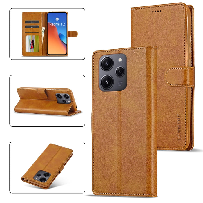 LC.IMEEKE Estuche para teléfono de cuero con textura de becerro, For Xiaomi Redmi A3, For Xiaomi Redmi Note 13 Pro 4G, For Xiaomi Redmi Note 13 4G, For Xiaomi Redmi 13C 4G/5G/Poco C65, For Xiaomi Poco X6 Pro, For Xiaomi Redmi Note 13 5G                ...