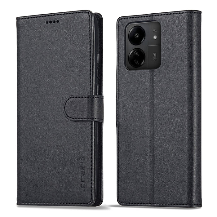 LC.IMEEKE Estuche para teléfono de cuero con textura de becerro, For Xiaomi Redmi A3, For Xiaomi Redmi Note 13 Pro 4G, For Xiaomi Redmi Note 13 4G, For Xiaomi Redmi 13C 4G/5G/Poco C65, For Xiaomi Poco X6 Pro, For Xiaomi Redmi Note 13 5G                ...