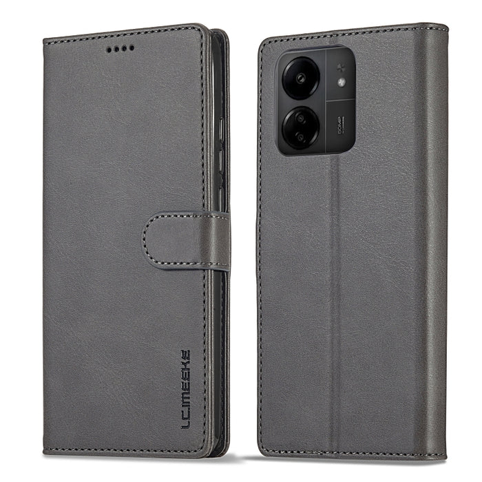 LC.IMEEKE Estuche para teléfono de cuero con textura de becerro, For Xiaomi Redmi A3, For Xiaomi Redmi Note 13 Pro 4G, For Xiaomi Redmi Note 13 4G, For Xiaomi Redmi 13C 4G/5G/Poco C65, For Xiaomi Poco X6 Pro, For Xiaomi Redmi Note 13 5G                ...