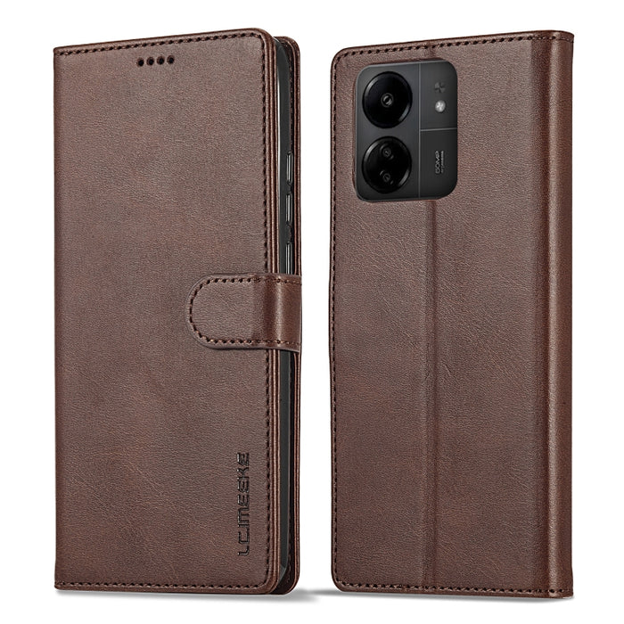 LC.IMEEKE Estuche para teléfono de cuero con textura de becerro, For Xiaomi Redmi A3, For Xiaomi Redmi Note 13 Pro 4G, For Xiaomi Redmi Note 13 4G, For Xiaomi Redmi 13C 4G/5G/Poco C65, For Xiaomi Poco X6 Pro, For Xiaomi Redmi Note 13 5G                ...