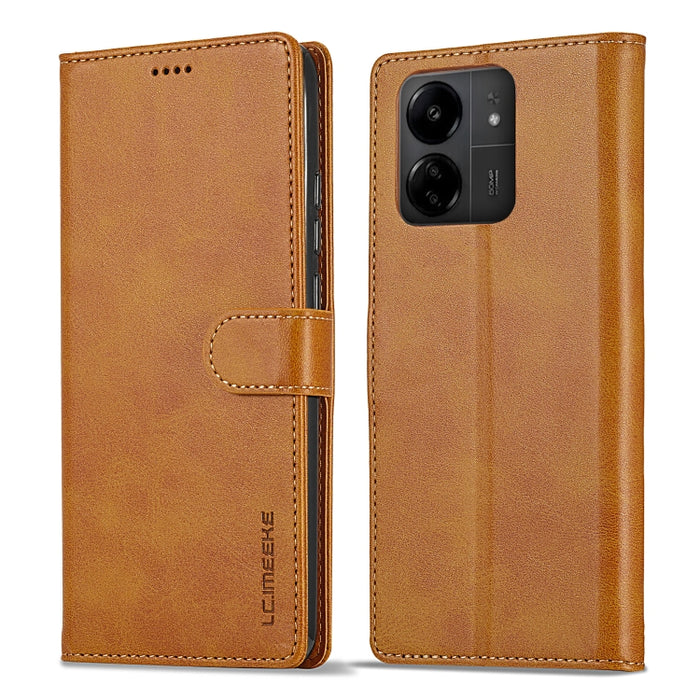 LC.IMEEKE Estuche para teléfono de cuero con textura de becerro, For Xiaomi Redmi A3, For Xiaomi Redmi Note 13 Pro 4G, For Xiaomi Redmi Note 13 4G, For Xiaomi Redmi 13C 4G/5G/Poco C65, For Xiaomi Poco X6 Pro, For Xiaomi Redmi Note 13 5G                ...