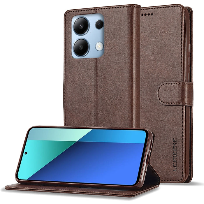 LC.IMEEKE Estuche para teléfono de cuero con textura de becerro, For Xiaomi Redmi A3, For Xiaomi Redmi Note 13 Pro 4G, For Xiaomi Redmi Note 13 4G, For Xiaomi Redmi 13C 4G/5G/Poco C65, For Xiaomi Poco X6 Pro, For Xiaomi Redmi Note 13 5G                ...