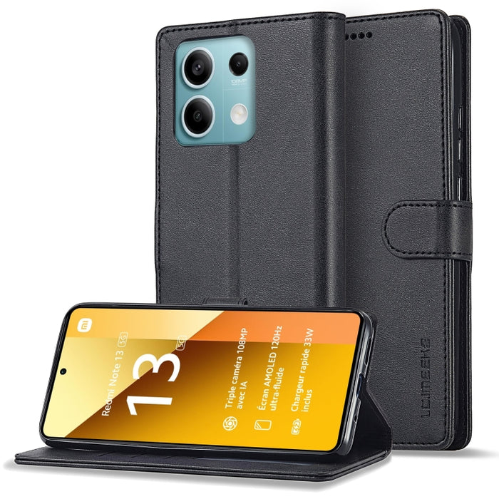 LC.IMEEKE Estuche para teléfono de cuero con textura de becerro, For Xiaomi Redmi A3, For Xiaomi Redmi Note 13 Pro 4G, For Xiaomi Redmi Note 13 4G, For Xiaomi Redmi 13C 4G/5G/Poco C65, For Xiaomi Poco X6 Pro, For Xiaomi Redmi Note 13 5G                ...