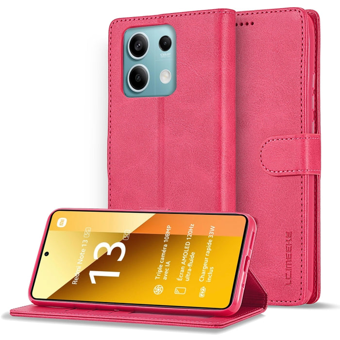 LC.IMEEKE Estuche para teléfono de cuero con textura de becerro, For Xiaomi Redmi A3, For Xiaomi Redmi Note 13 Pro 4G, For Xiaomi Redmi Note 13 4G, For Xiaomi Redmi 13C 4G/5G/Poco C65, For Xiaomi Poco X6 Pro, For Xiaomi Redmi Note 13 5G                ...