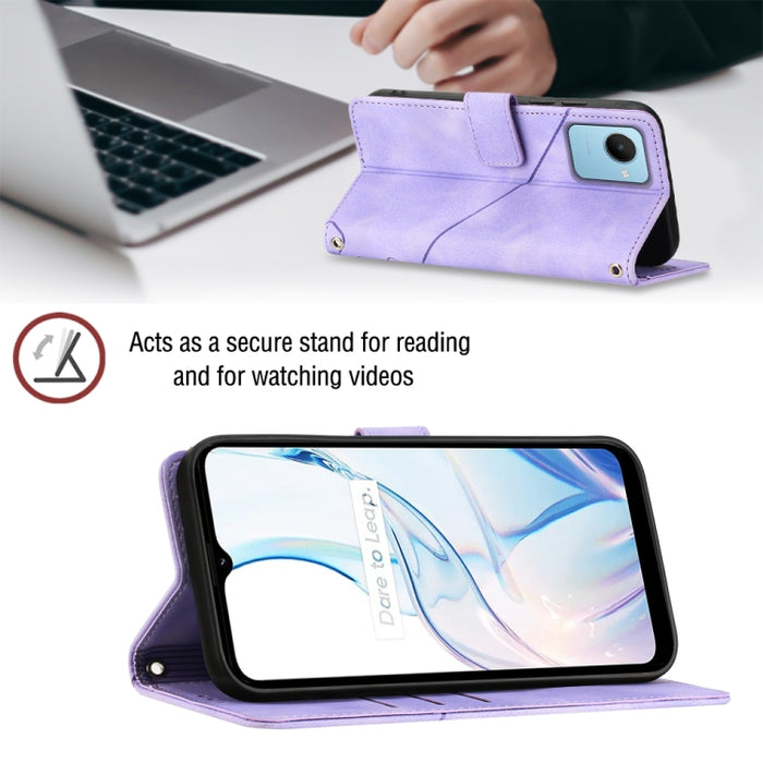 Estuche para teléfono de cuero en relieve con tacto de piel, For Realme C30s, For Xiaomi Redmi Note 12 4G Global, For Samsung Galaxy Note8, For Samsung Galaxy Note9, For Samsung Galaxy Note10 Pro / Note10 Pro 5G / Note10+                               ...