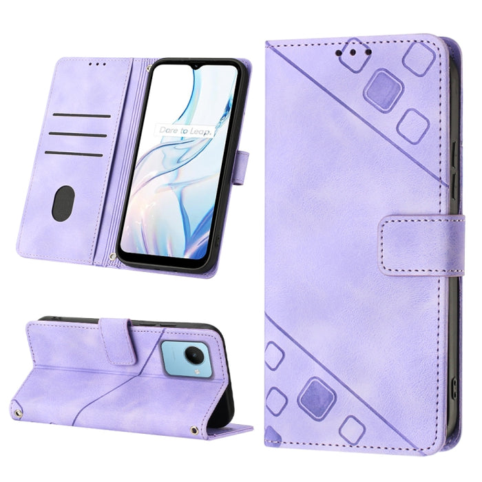 Estuche para teléfono de cuero en relieve con tacto de piel, For Realme C30s, For Xiaomi Redmi Note 12 4G Global, For Samsung Galaxy Note8, For Samsung Galaxy Note9, For Samsung Galaxy Note10 Pro / Note10 Pro 5G / Note10+                               ...