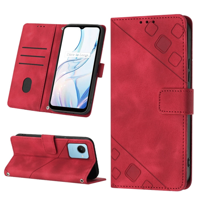 Estuche para teléfono de cuero en relieve con tacto de piel, For Realme C30s, For Xiaomi Redmi Note 12 4G Global, For Samsung Galaxy Note8, For Samsung Galaxy Note9, For Samsung Galaxy Note10 Pro / Note10 Pro 5G / Note10+                               ...