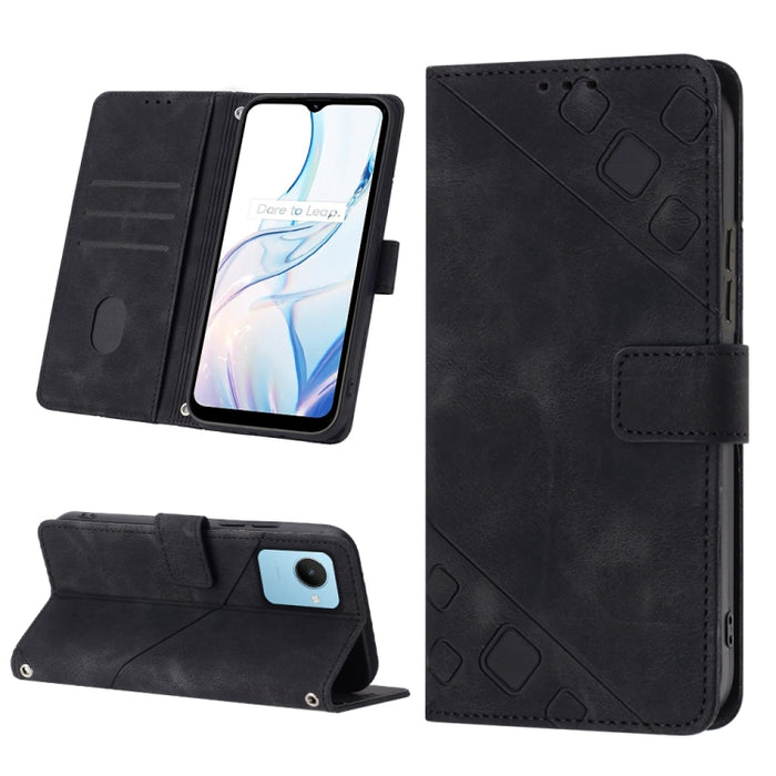 Estuche para teléfono de cuero en relieve con tacto de piel, For Realme C30s, For Xiaomi Redmi Note 12 4G Global, For Samsung Galaxy Note8, For Samsung Galaxy Note9, For Samsung Galaxy Note10 Pro / Note10 Pro 5G / Note10+                               ...