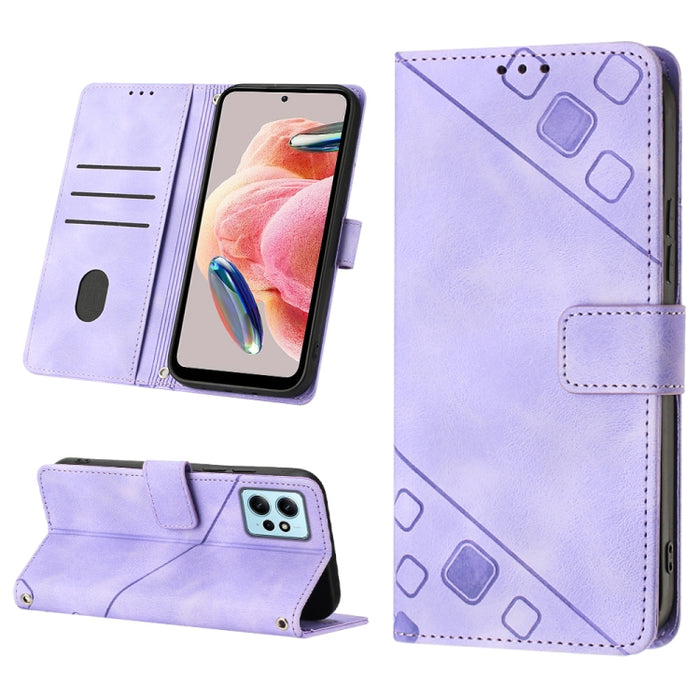 Estuche para teléfono de cuero en relieve con tacto de piel, For Realme C30s, For Xiaomi Redmi Note 12 4G Global, For Samsung Galaxy Note8, For Samsung Galaxy Note9, For Samsung Galaxy Note10 Pro / Note10 Pro 5G / Note10+                               ...