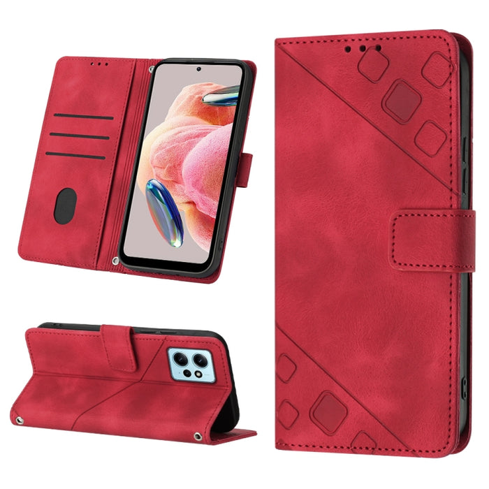 Estuche para teléfono de cuero en relieve con tacto de piel, For Realme C30s, For Xiaomi Redmi Note 12 4G Global, For Samsung Galaxy Note8, For Samsung Galaxy Note9, For Samsung Galaxy Note10 Pro / Note10 Pro 5G / Note10+                               ...