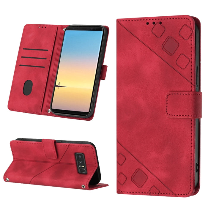Estuche para teléfono de cuero en relieve con tacto de piel, For Realme C30s, For Xiaomi Redmi Note 12 4G Global, For Samsung Galaxy Note8, For Samsung Galaxy Note9, For Samsung Galaxy Note10 Pro / Note10 Pro 5G / Note10+                               ...