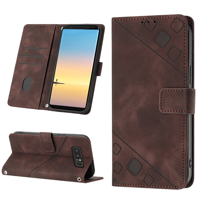 Estuche para teléfono de cuero en relieve con tacto de piel, For Realme C30s, For Xiaomi Redmi Note 12 4G Global, For Samsung Galaxy Note8, For Samsung Galaxy Note9, For Samsung Galaxy Note10 Pro / Note10 Pro 5G / Note10+                               ...