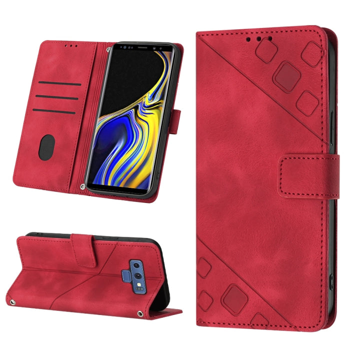 Estuche para teléfono de cuero en relieve con tacto de piel, For Realme C30s, For Xiaomi Redmi Note 12 4G Global, For Samsung Galaxy Note8, For Samsung Galaxy Note9, For Samsung Galaxy Note10 Pro / Note10 Pro 5G / Note10+                               ...
