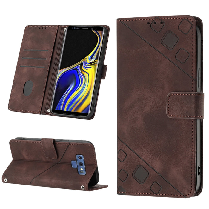 Estuche para teléfono de cuero en relieve con tacto de piel, For Realme C30s, For Xiaomi Redmi Note 12 4G Global, For Samsung Galaxy Note8, For Samsung Galaxy Note9, For Samsung Galaxy Note10 Pro / Note10 Pro 5G / Note10+                               ...