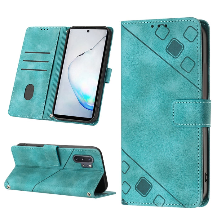 Estuche para teléfono de cuero en relieve con tacto de piel, For Realme C30s, For Xiaomi Redmi Note 12 4G Global, For Samsung Galaxy Note8, For Samsung Galaxy Note9, For Samsung Galaxy Note10 Pro / Note10 Pro 5G / Note10+                               ...