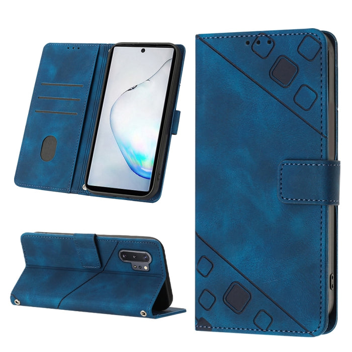 Estuche para teléfono de cuero en relieve con tacto de piel, For Realme C30s, For Xiaomi Redmi Note 12 4G Global, For Samsung Galaxy Note8, For Samsung Galaxy Note9, For Samsung Galaxy Note10 Pro / Note10 Pro 5G / Note10+                               ...