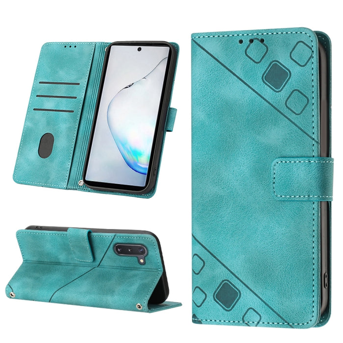 Estuche para teléfono de cuero en relieve con tacto de piel, For Realme C30s, For Xiaomi Redmi Note 12 4G Global, For Samsung Galaxy Note8, For Samsung Galaxy Note9, For Samsung Galaxy Note10 Pro / Note10 Pro 5G / Note10+                               ...