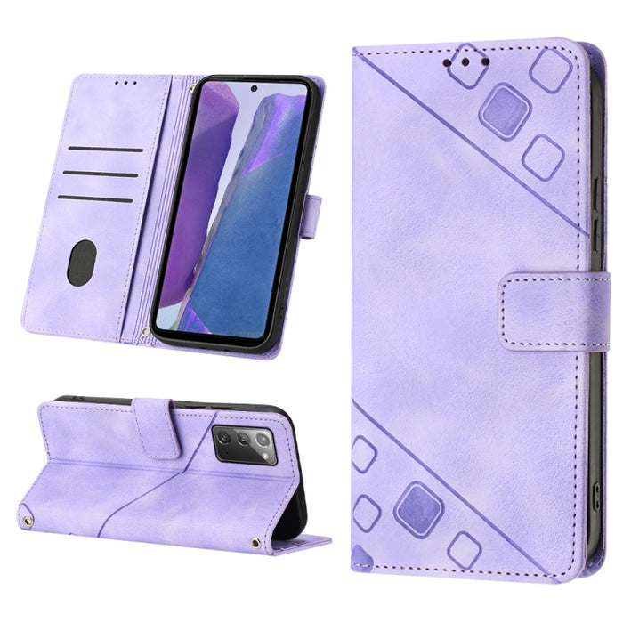 Estuche para teléfono de cuero en relieve con tacto de piel, For Realme C30s, For Xiaomi Redmi Note 12 4G Global, For Samsung Galaxy Note8, For Samsung Galaxy Note9, For Samsung Galaxy Note10 Pro / Note10 Pro 5G / Note10+                               ...