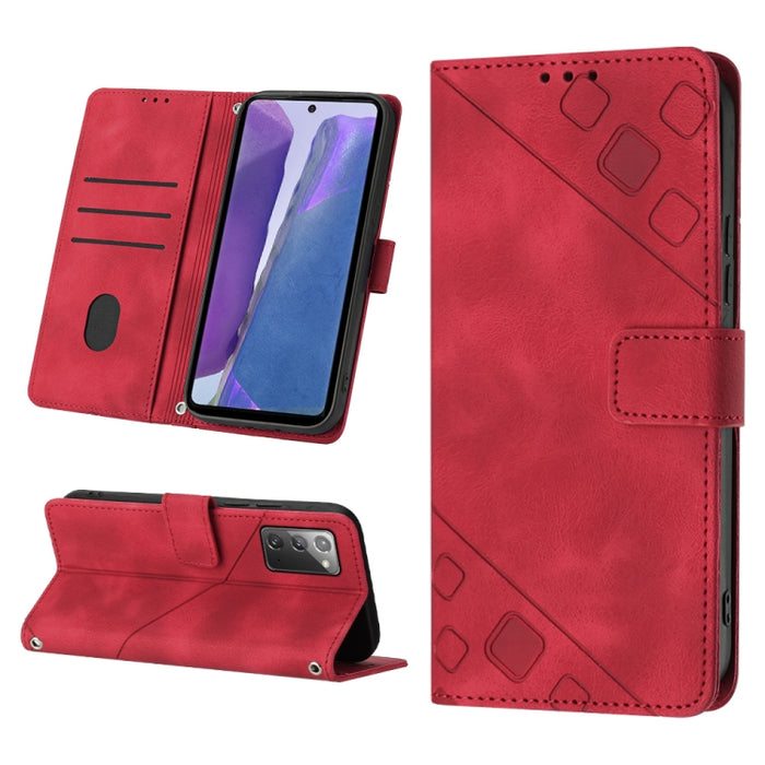Estuche para teléfono de cuero en relieve con tacto de piel, For Realme C30s, For Xiaomi Redmi Note 12 4G Global, For Samsung Galaxy Note8, For Samsung Galaxy Note9, For Samsung Galaxy Note10 Pro / Note10 Pro 5G / Note10+                               ...