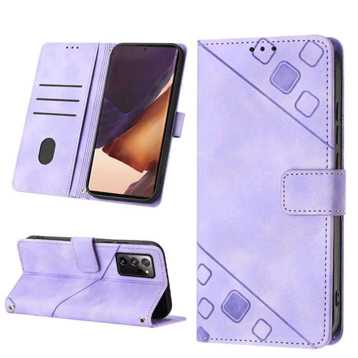 Estuche para teléfono de cuero en relieve con tacto de piel, For Realme C30s, For Xiaomi Redmi Note 12 4G Global, For Samsung Galaxy Note8, For Samsung Galaxy Note9, For Samsung Galaxy Note10 Pro / Note10 Pro 5G / Note10+                               ...
