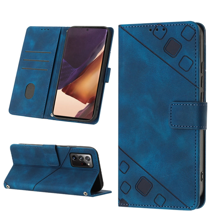 Estuche para teléfono de cuero en relieve con tacto de piel, For Realme C30s, For Xiaomi Redmi Note 12 4G Global, For Samsung Galaxy Note8, For Samsung Galaxy Note9, For Samsung Galaxy Note10 Pro / Note10 Pro 5G / Note10+                               ...