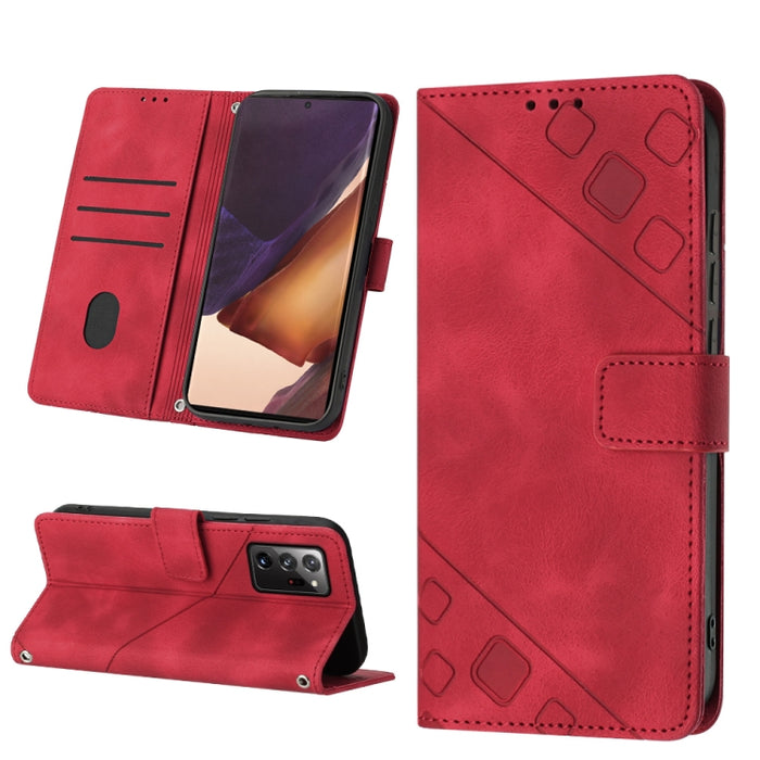 Estuche para teléfono de cuero en relieve con tacto de piel, For Realme C30s, For Xiaomi Redmi Note 12 4G Global, For Samsung Galaxy Note8, For Samsung Galaxy Note9, For Samsung Galaxy Note10 Pro / Note10 Pro 5G / Note10+                               ...